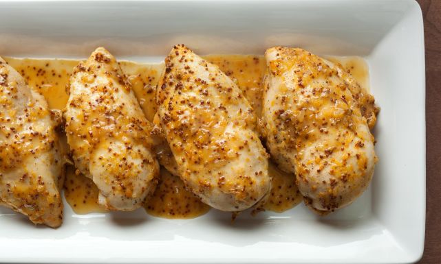  طريقة عمل دجاج مخبوز بصوص العسل والمستردة Chickenhoney5689